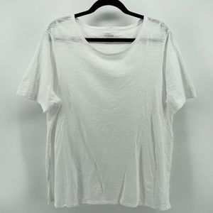 Chico’s The Ultimate Tee White Cotton Blend Button Back 3